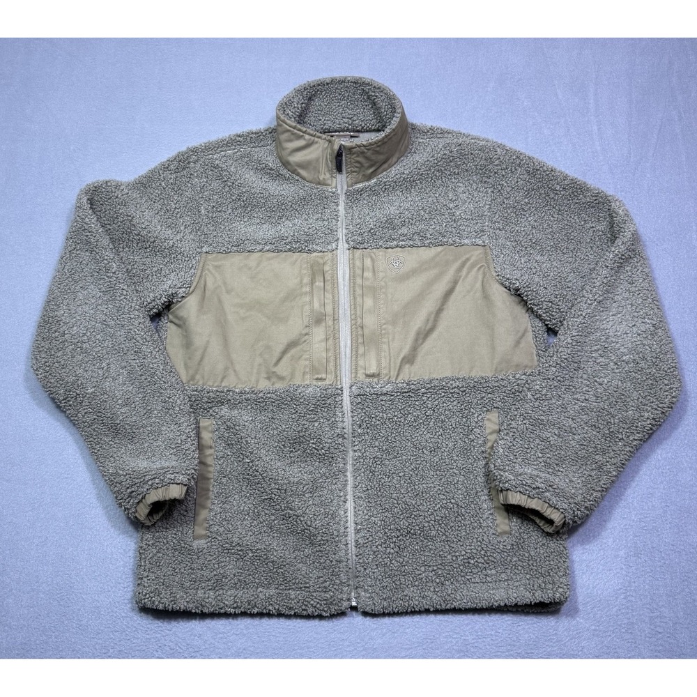 Ariat Jacket Mens S Odessa Sherpa Full Zip Heavy Fleece Rodeo Cowboy Gorpcore